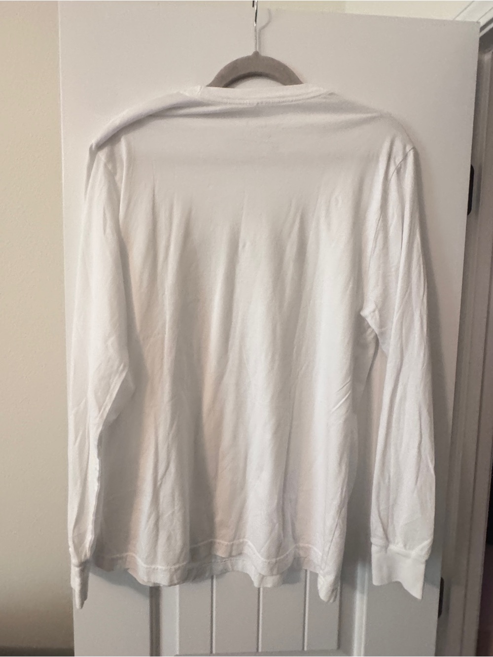 Alys Brach Women's Long Sleeve Logo Tee — White/Blue - Picture 2 of 3